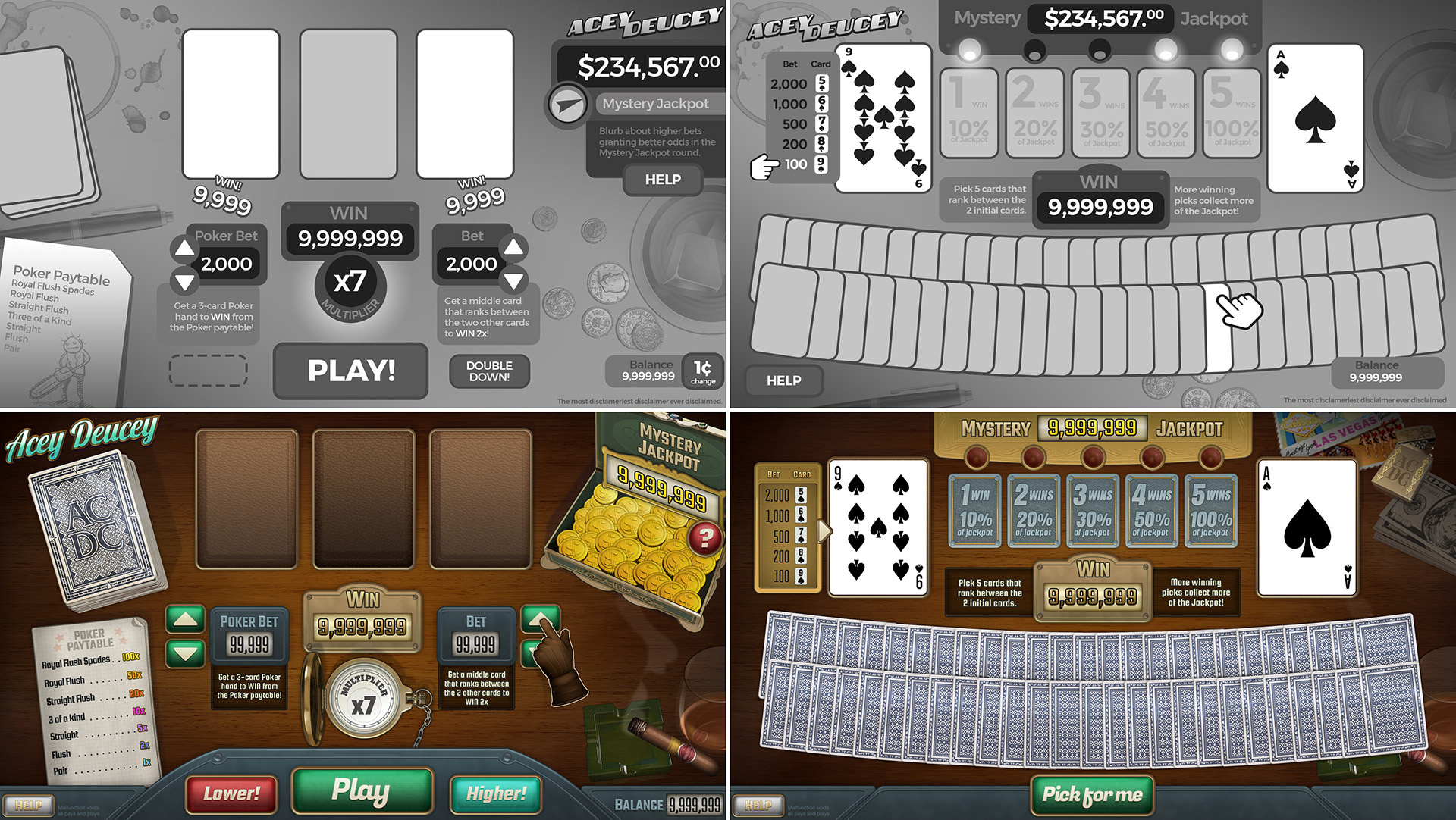 Acey Deucey UI Mockup Acey Deucey UI Mockup